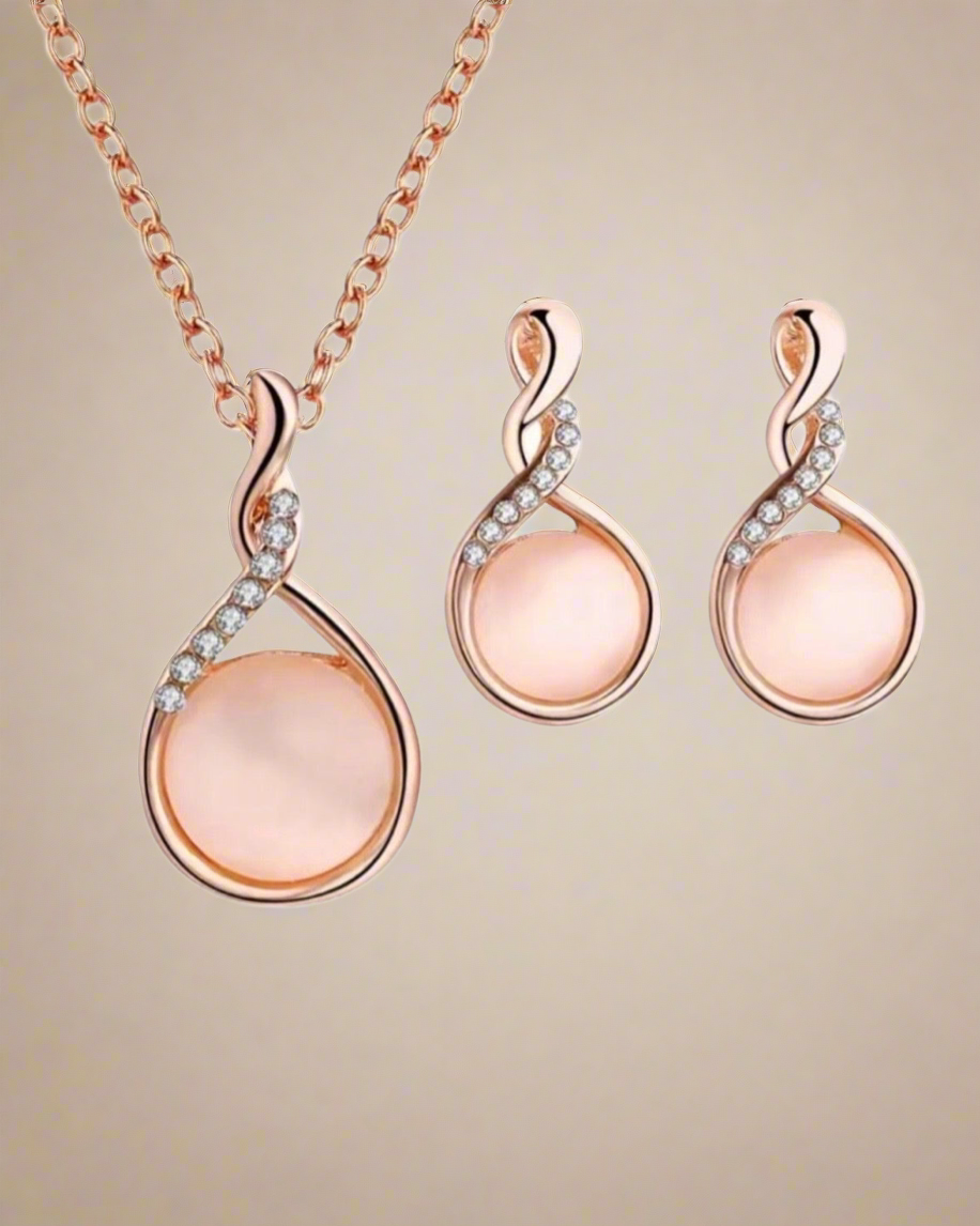 Dazzling Teardrop Jewelry Set - Clé de Coeur