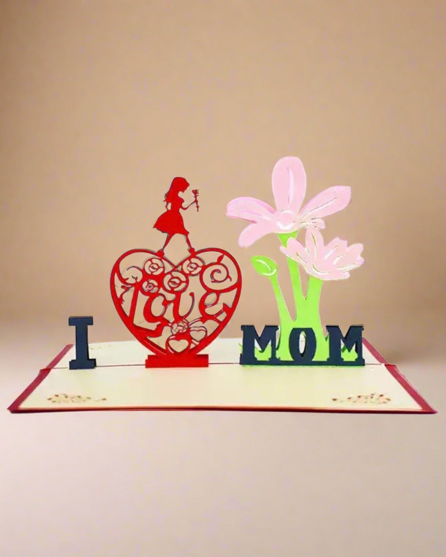 I Love Mom Card - Clé de Coeur