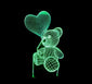 Teddy with Heart Balloon Hologram - Clé de Coeur