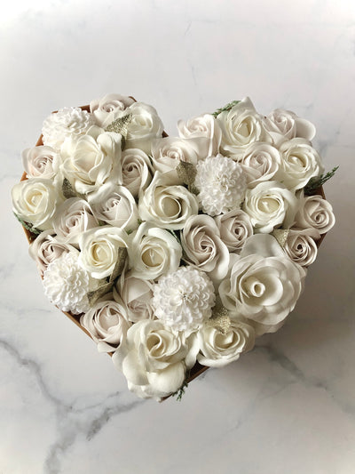 Soap Flower Heart Box - Clé de Coeur