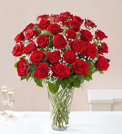24 Long Stem Roses - Clé de Coeur