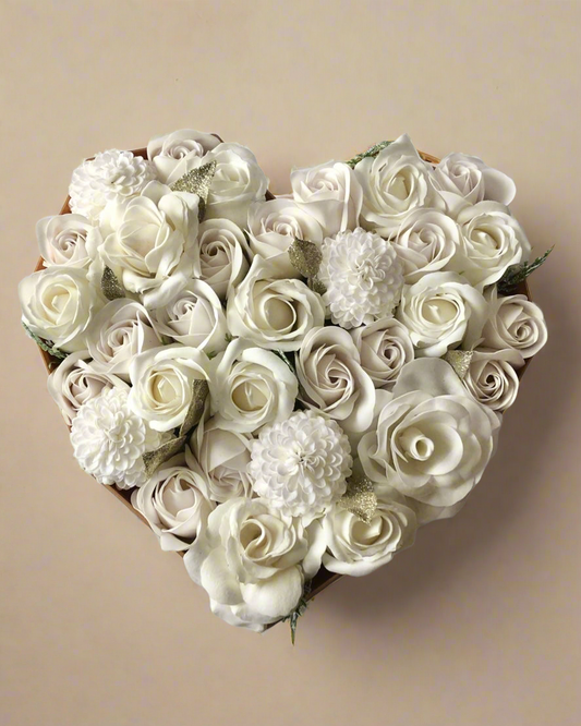 Soap Flower Heart Box - Clé de Coeur