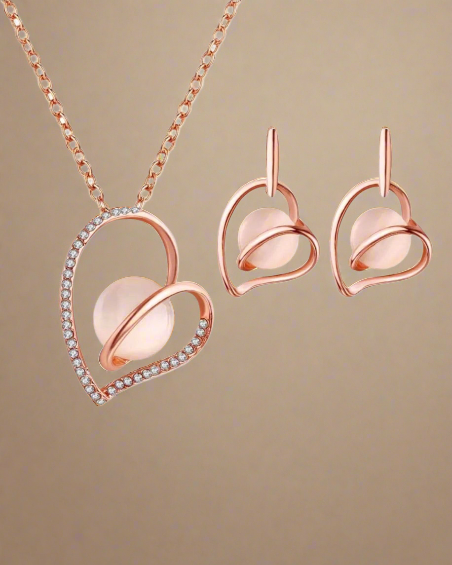 Open Heart Jewelry Set - Clé de Coeur