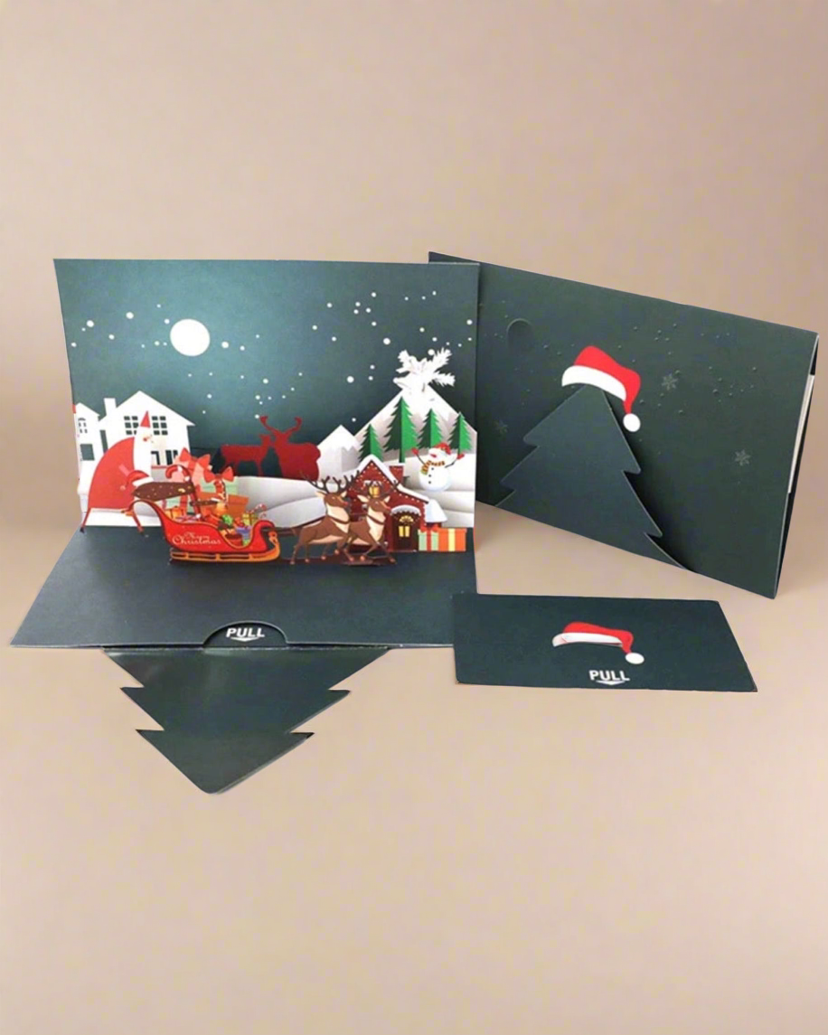Winter Town Pop-Up Card - Clé de Coeur
