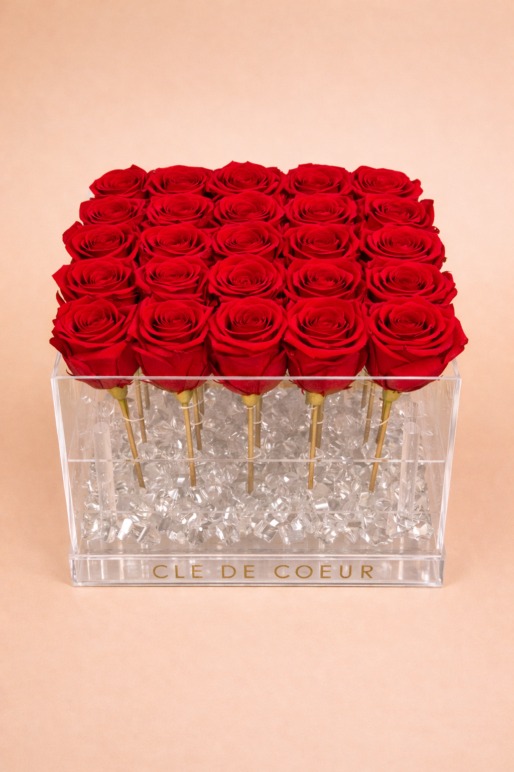 Clear Preserved Rose Box - Clé de Coeur