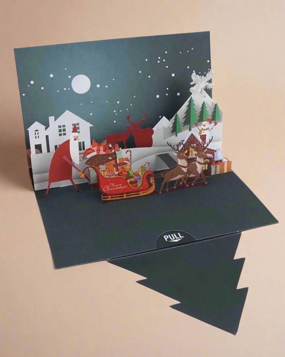 Winter Town Pop-Up Card - Clé de Coeur