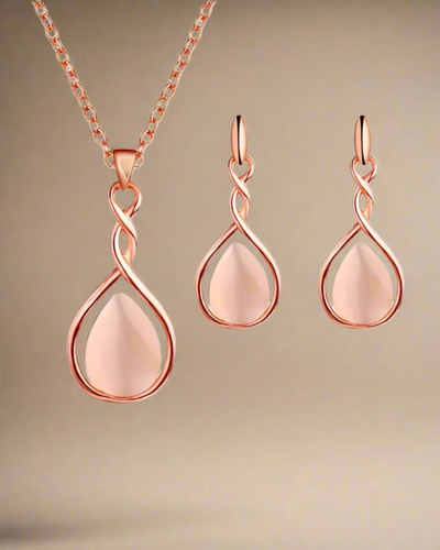 Twisted Teardrop Jewelry Set - Clé de Coeur