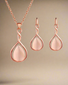 Twisted Teardrop Jewelry Set - Clé de Coeur