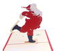 Santa on Skates Pop-Up Card - Clé de Coeur