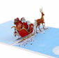 Santa & Sleigh Pop-Up Card - Clé de Coeur