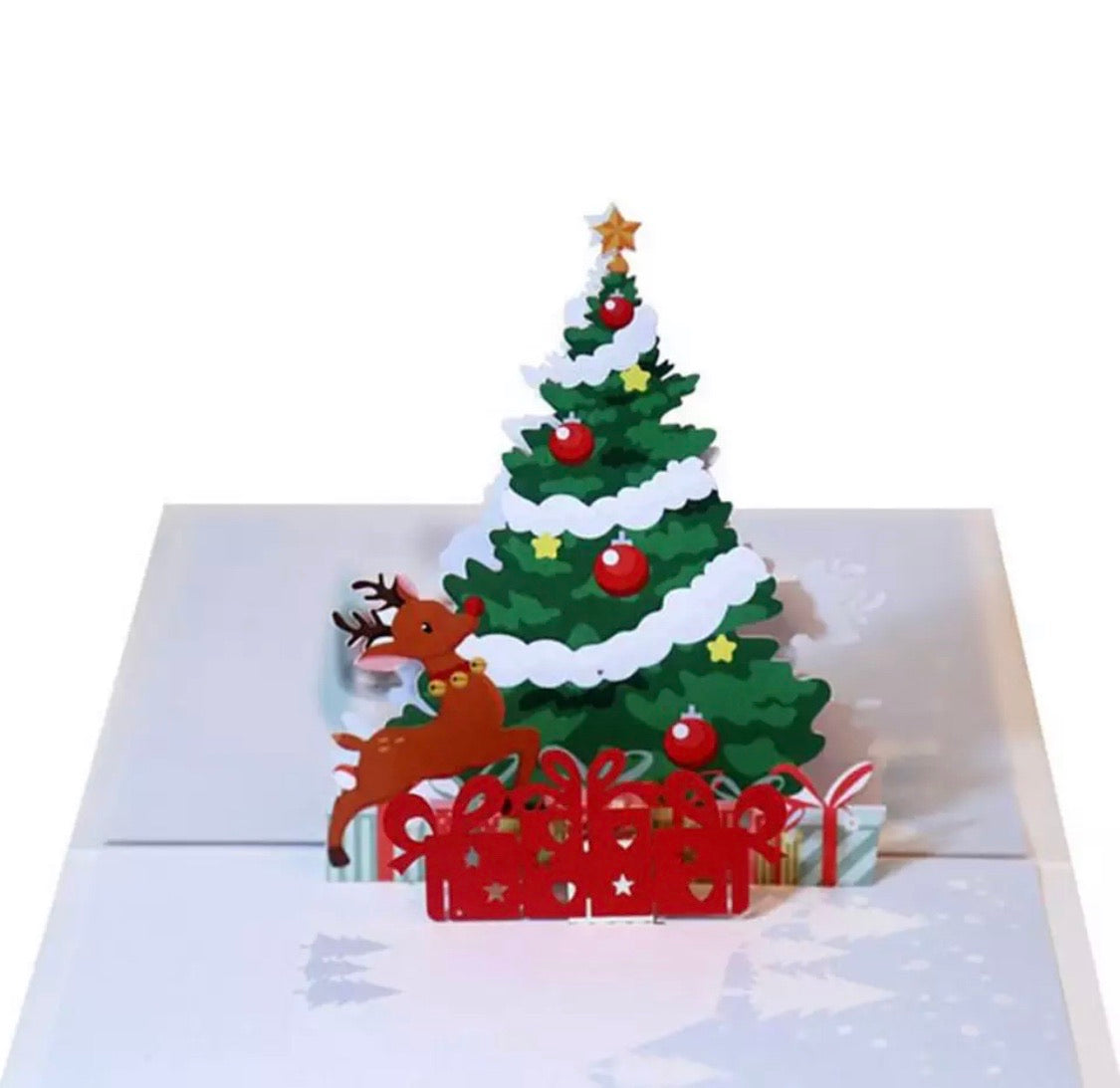 Rudolph’s Christmas Tree Pop-Up Card - Clé de Coeur