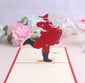 Santa on Skates Pop-Up Card - Clé de Coeur