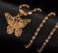 24k Butterfly Necklace - Clé de Coeur