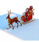 Santa & Sleigh Pop-Up Card - Clé de Coeur