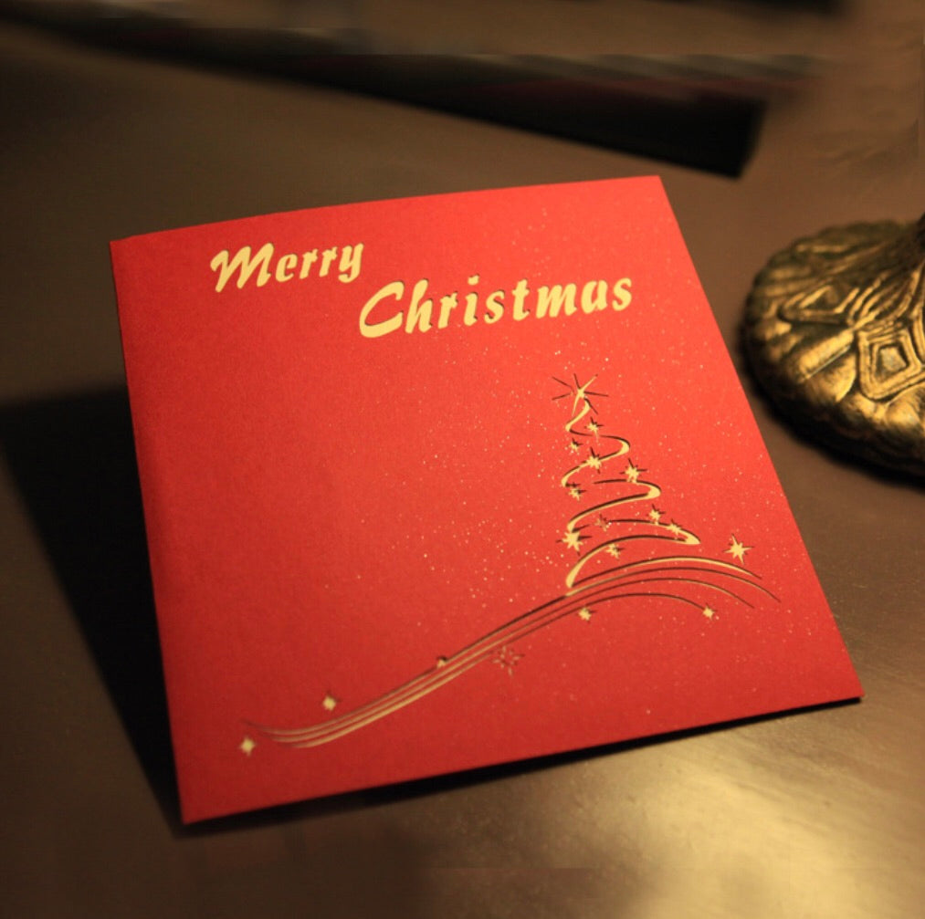 Christmas Tree Pop-Up Card - Clé de Coeur