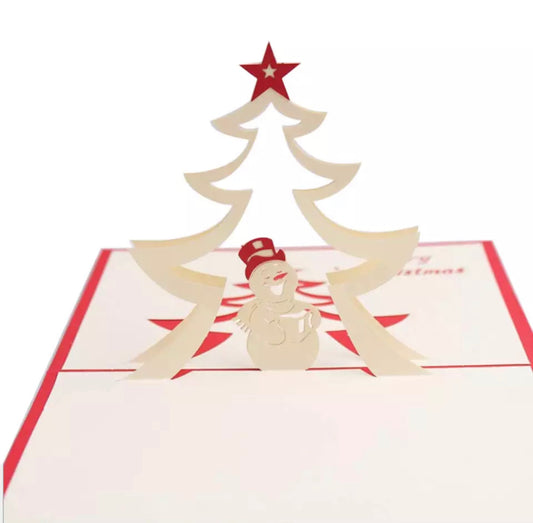 Snowman Pop-Up Card - Clé de Coeur