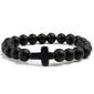 Stone Cross Bracelet - Clé de Coeur