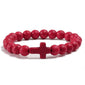 Stone Cross Bracelet - Clé de Coeur