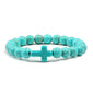 Stone Cross Bracelet - Clé de Coeur